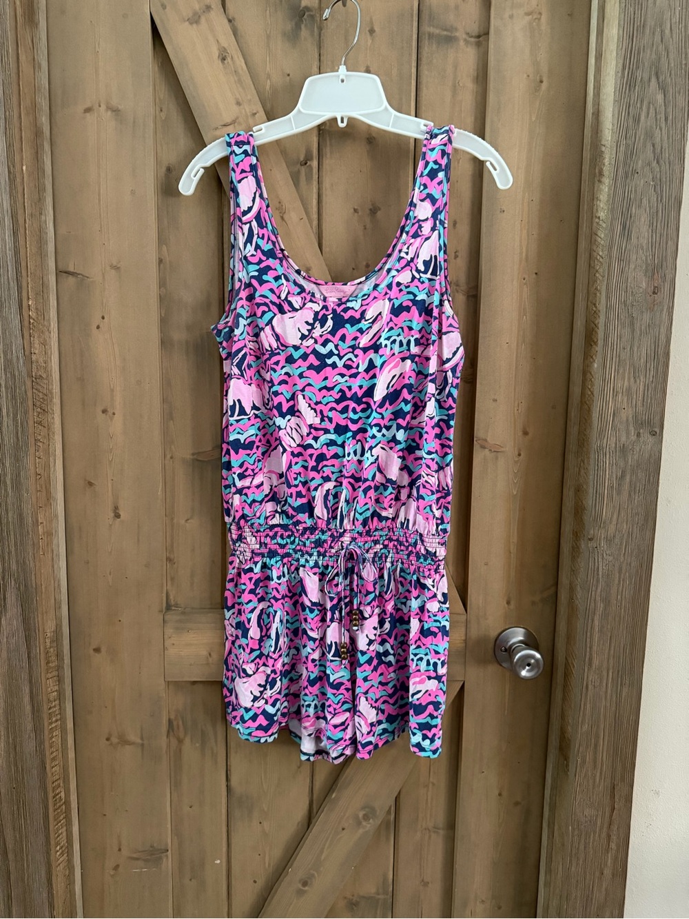 Lilly Pulitzer Tank Top Lobster Print Shorts Romper One Piece
Size Small